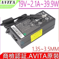 AVITA 19V 2.1A 2.37A 39.9W 40W 充電器 變壓器 電源線 適用 LIBER NS14A6 NS14A9 NS12A1 NS13A2 NS14A