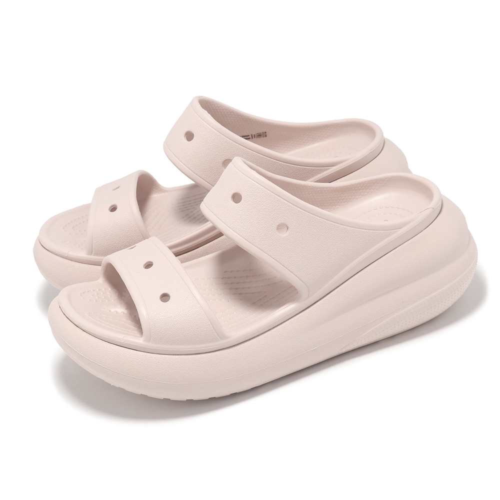 Crocs 涼鞋 Crush Sandal 男鞋 女鞋 石英粉 經典泡芙涼鞋 厚底 增高 涼拖鞋 卡駱馳 2076706UR