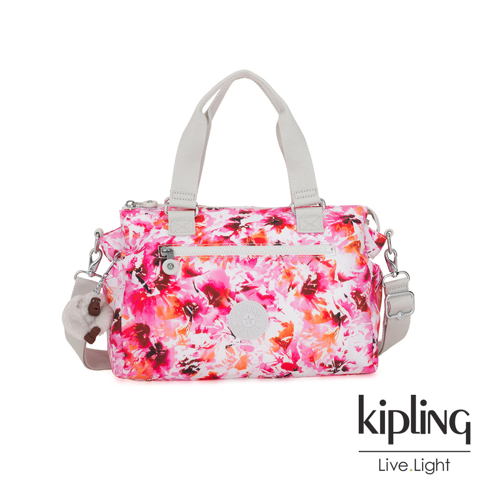 Kipling 絢麗水彩花卉手提側背公事包-PILAR