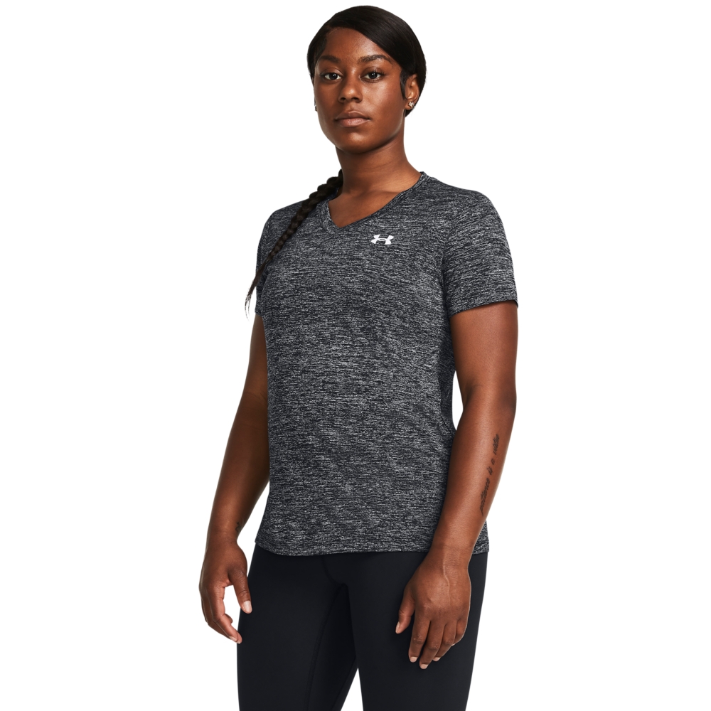 【UNDER ARMOUR】女 Tech Twist V領短袖T-Shirt_1384227-001