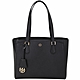 TORY BURCH Robinson 小款 品牌徽標吊飾防刮皮肩背托特包(黑色) product thumbnail 1