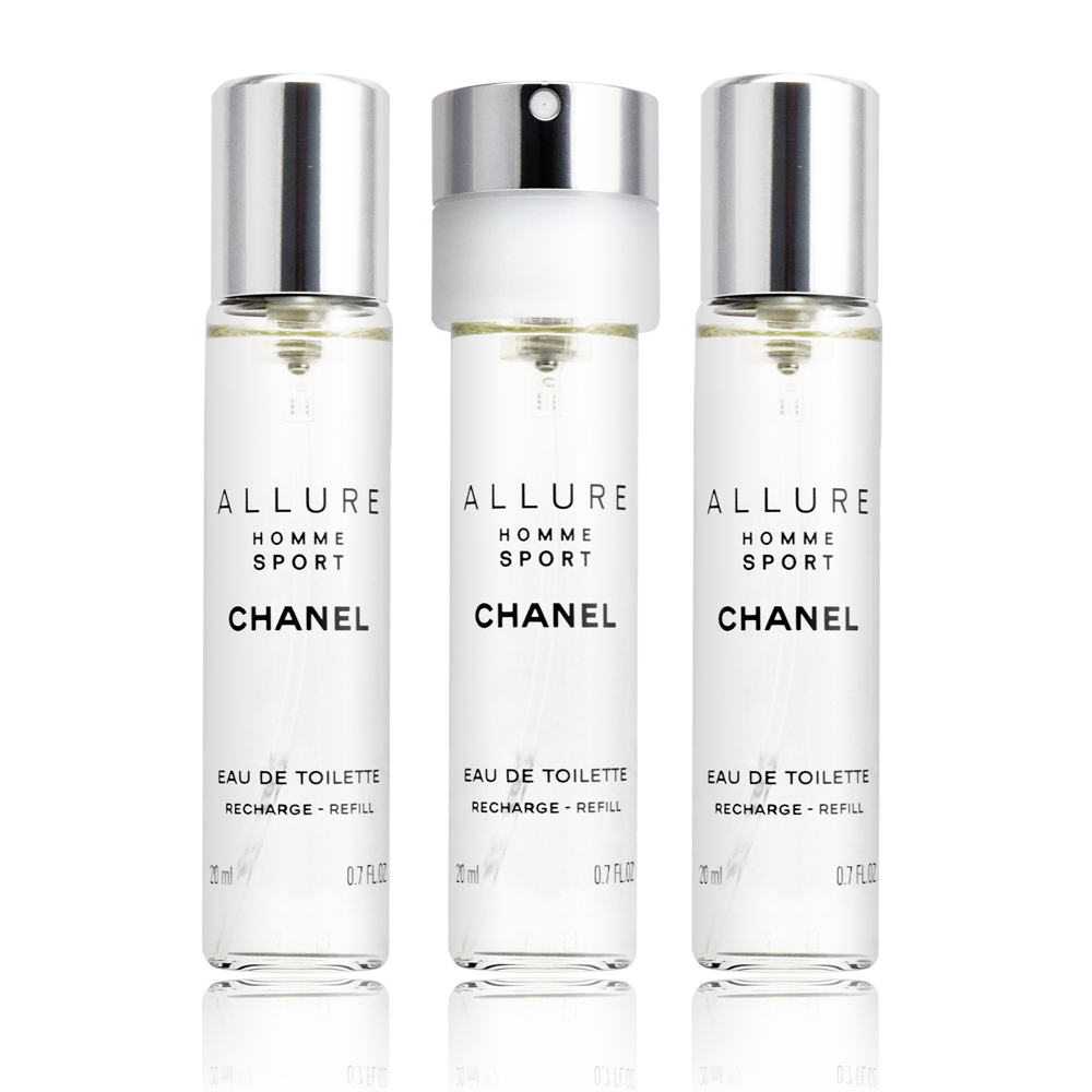 CHANEL 香奈兒 ALLURE男性運動隨身淡香水 (補充瓶) 20ml*3入