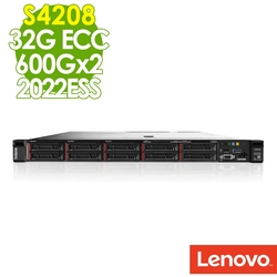 Lenovo SR630 1U 機架伺服器(Xeon S4208/32G/600GX2 SAS 10K/R930-8i/2022ESS)