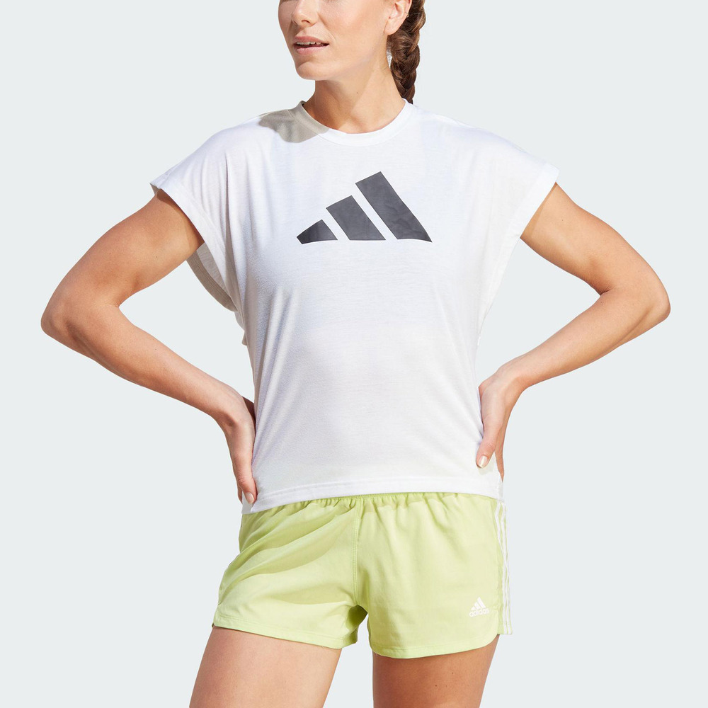 Adidas TI Logo T [IM4743] 女 短袖 上衣 亞洲版 運動 訓練 多功能 蝙蝠袖 吸濕排汗 白