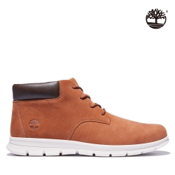 Timberland 男款紅棕色磨砂革休閒鞋|A235Q