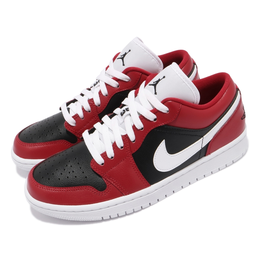 Nike 休閒鞋 W Air Jordan 1代 女鞋 低筒 芝加哥 喬丹 AJ1 黑 紅 DC0774603