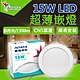 【ADATA 威剛】15W LED 超薄崁燈_15cm嵌入孔_白光 黃光 自然光 product thumbnail 12