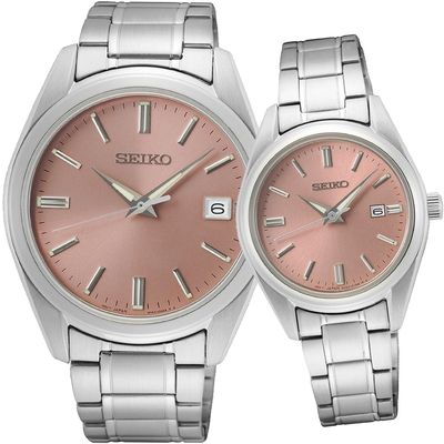 SEIKO 精工 藍寶石水晶鏡面時尚對錶6N52-00A0P.6N22-00K0P_SK043