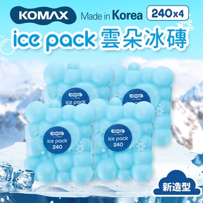 【KOMAX】韓國雲朵保冰磚4入組-240ml(保冷劑/保冰磚/保鮮用)
