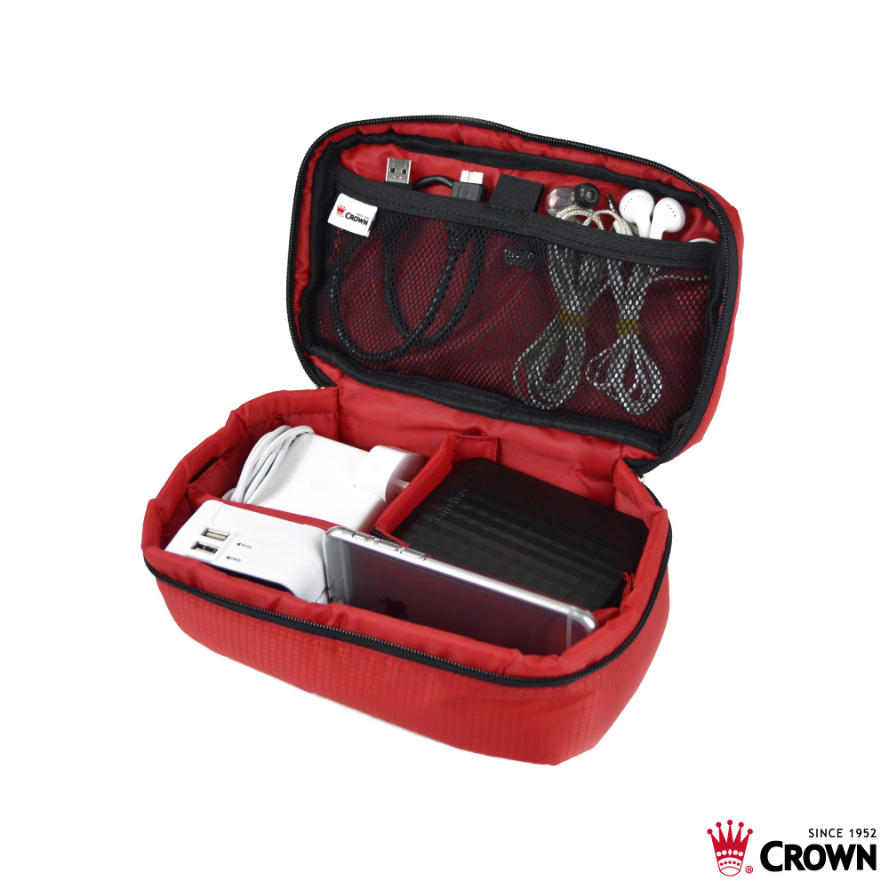 CROWN 皇冠 防水防撕裂 線材小工具包 紅色
