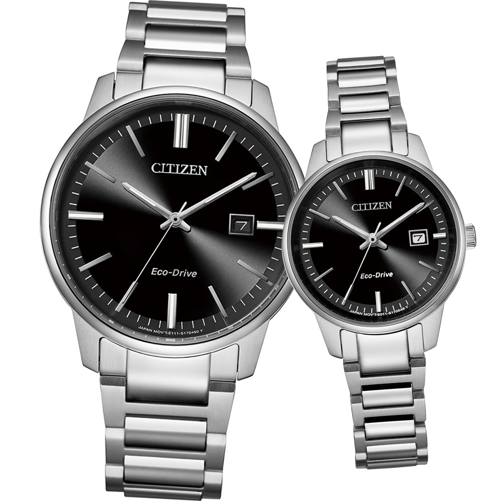 CITIZEN 專屬於你 光動能對錶(BM7521-85E+EW2591-82E)