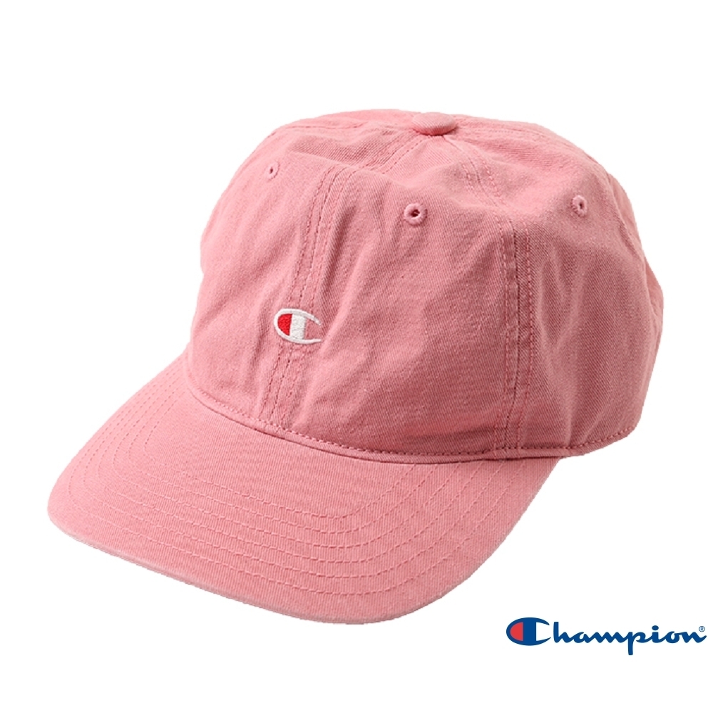 Champion C Logo棉質六片棒球帽 粉色