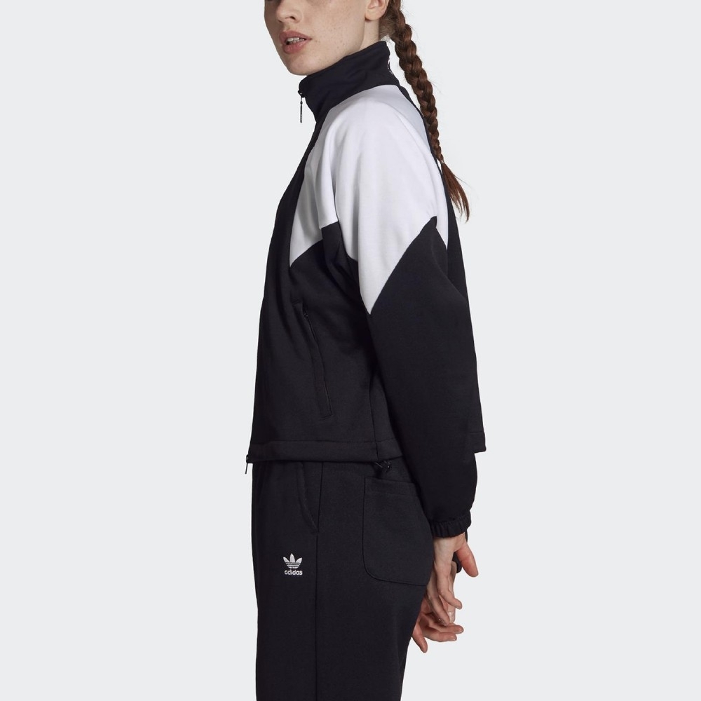 adidas 外套Large Logo Track Top 女款愛迪達三葉草簡約時尚立領外套