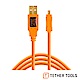 Tether Tools CU8015-ORG USB傳輸線A公轉 MINI B 8PIN product thumbnail 1