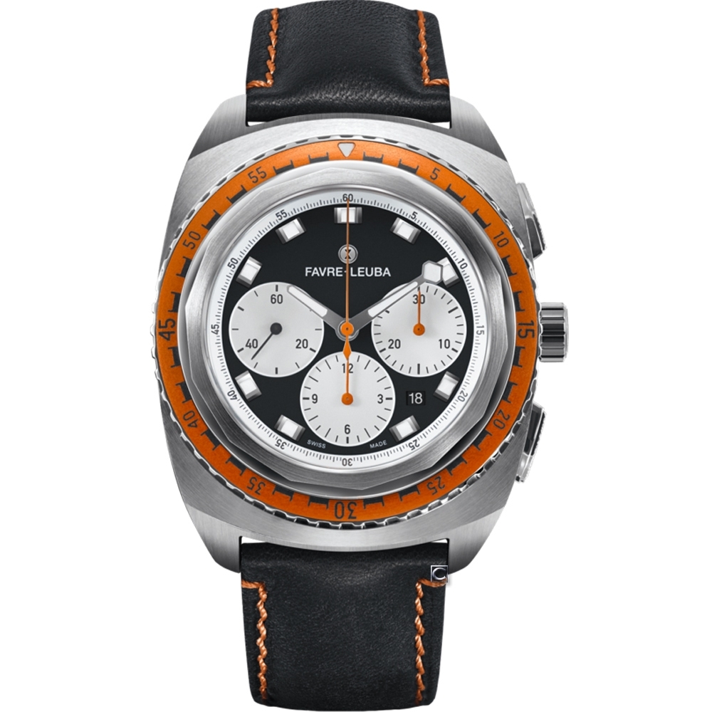 Favre-Leuba域峰表RAIDER系列SEA SKY腕錶-黑x黑皮/44mm