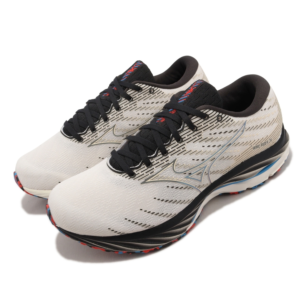 Mizuno 慢跑鞋 Wave Rider 26 Super Wide 男鞋 超寬楦 銀白 灰 運動鞋 美津濃 J1GC2264-01