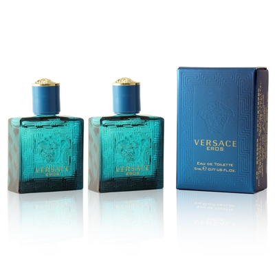 versace 凡賽斯 eros 艾諾斯．愛神男性淡香水 5ml 小香 *2入組