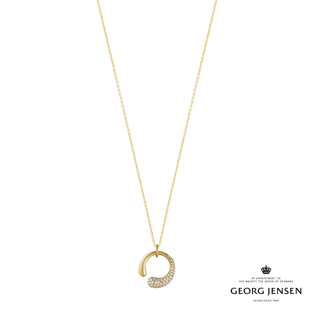 Georg Jensen 喬治傑生 MERCY 18K金鑽石項鍊，小