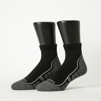 Footer除臭襪-流線型氣墊減壓科技襪-六雙入(黑*6)