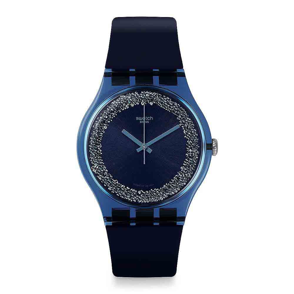 Swatch THINK FUN系列 BLUSPARKLES 藍夜星空手錶