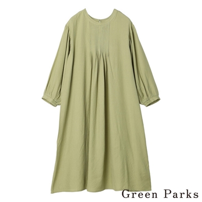 Green Parks  2way細褶設計廓形長版洋裝