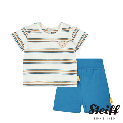 STEIFF熊頭童裝 二件式短袖T恤衫+內搭褲 1.5-2歲