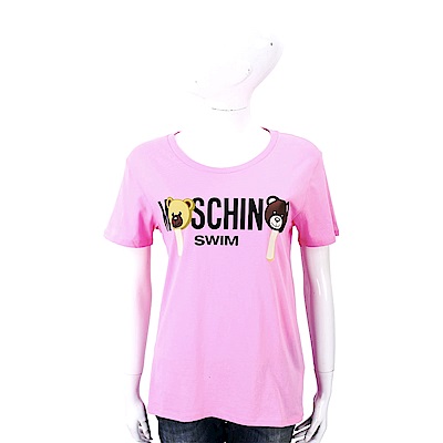 MOSCHINO Swim Bear 冰棒熊粉色棉質T恤