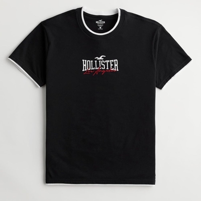 Hollister HCO 男性 短袖 T恤 黑色 2074