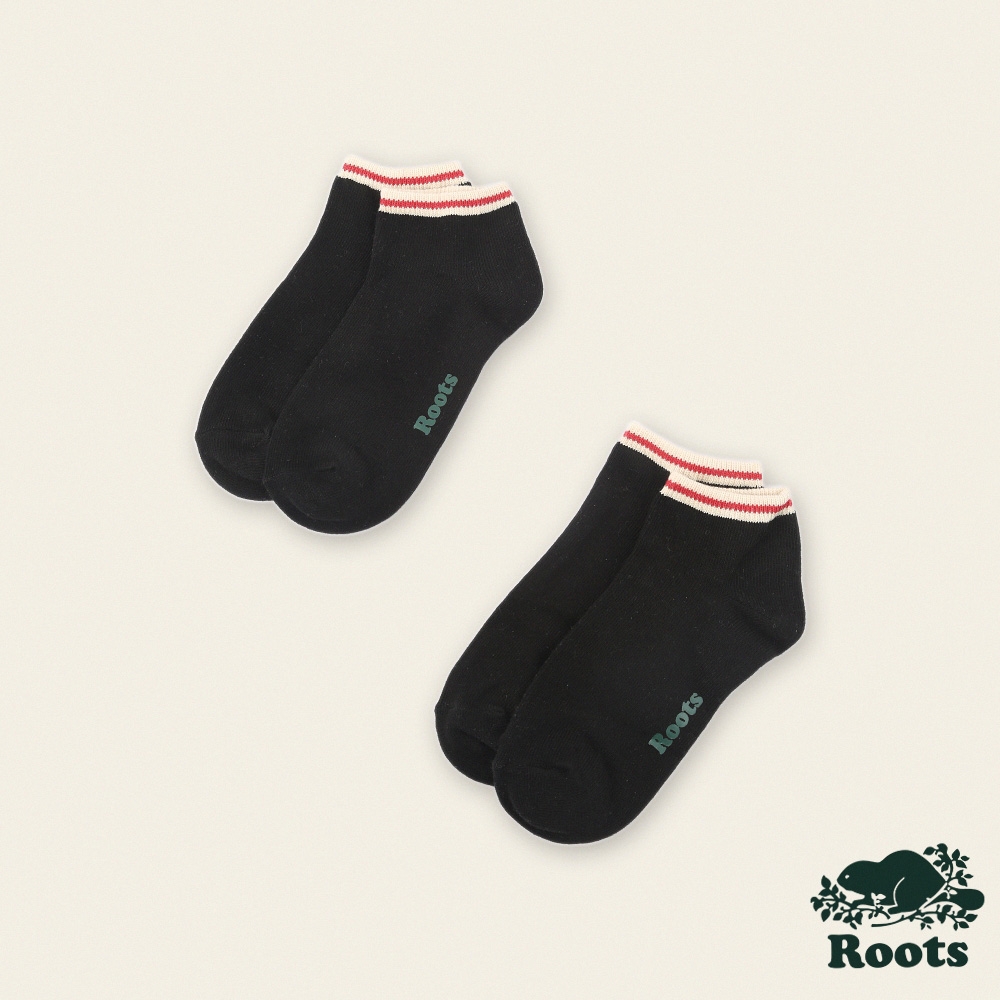 Roots 配件- COTTON CABIN 船襪(2入組)-黑色