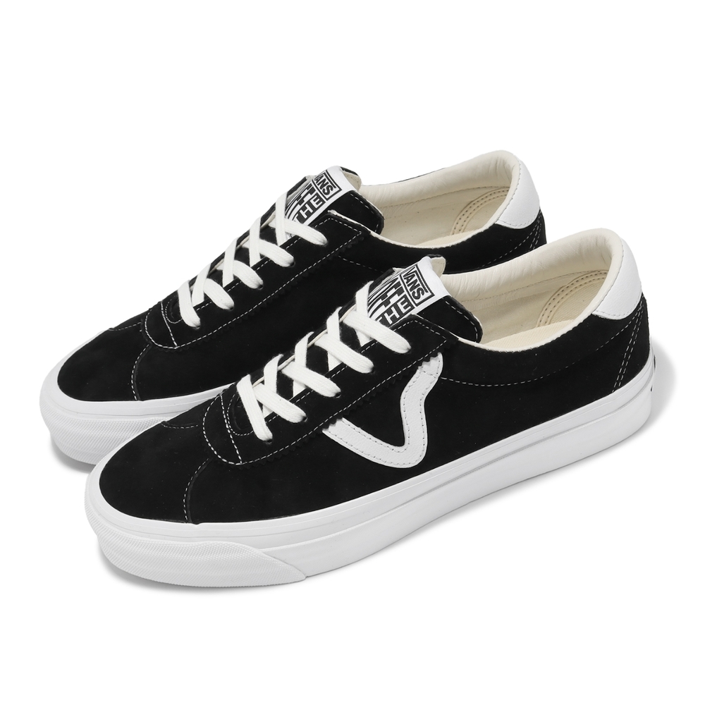 Vans 休閒鞋 Sport 73 Pig Suede 男鞋 女鞋 黑 白 麂皮 低筒 復古 板鞋 情侶鞋 VN000CR1BA2