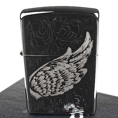 ZIPPO 美系~Filigree Flame and Wing-花紋翅膀圖案設計打火機