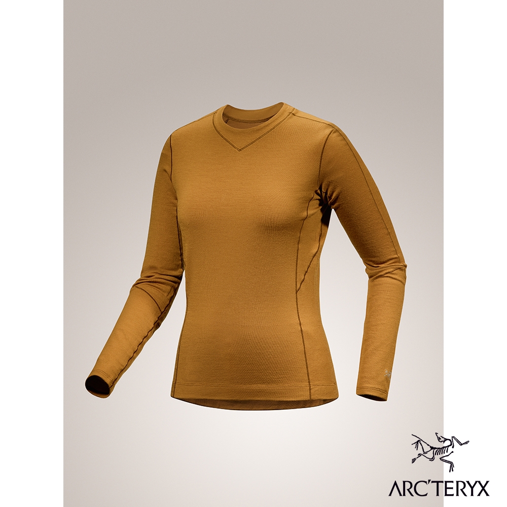 Arcteryx 始祖鳥 女 Rho 羊毛長袖圓領衫 育空褐