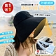 （買1送1）大帽簷防曬護臉折疊遮陽帽x1（加贈 機能涼感彈力防曬袖套x1） product thumbnail 1