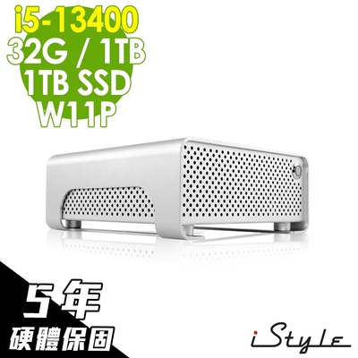 iStyle M1 迷你雙碟電腦 i5-13400/32G/1TSSD+1TBHDD/WIFI/W11P/5年保