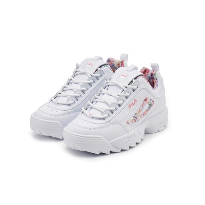 FILA DISRUPTOR II FLOWER 女運動老爹鞋-白 5-C111Y-155