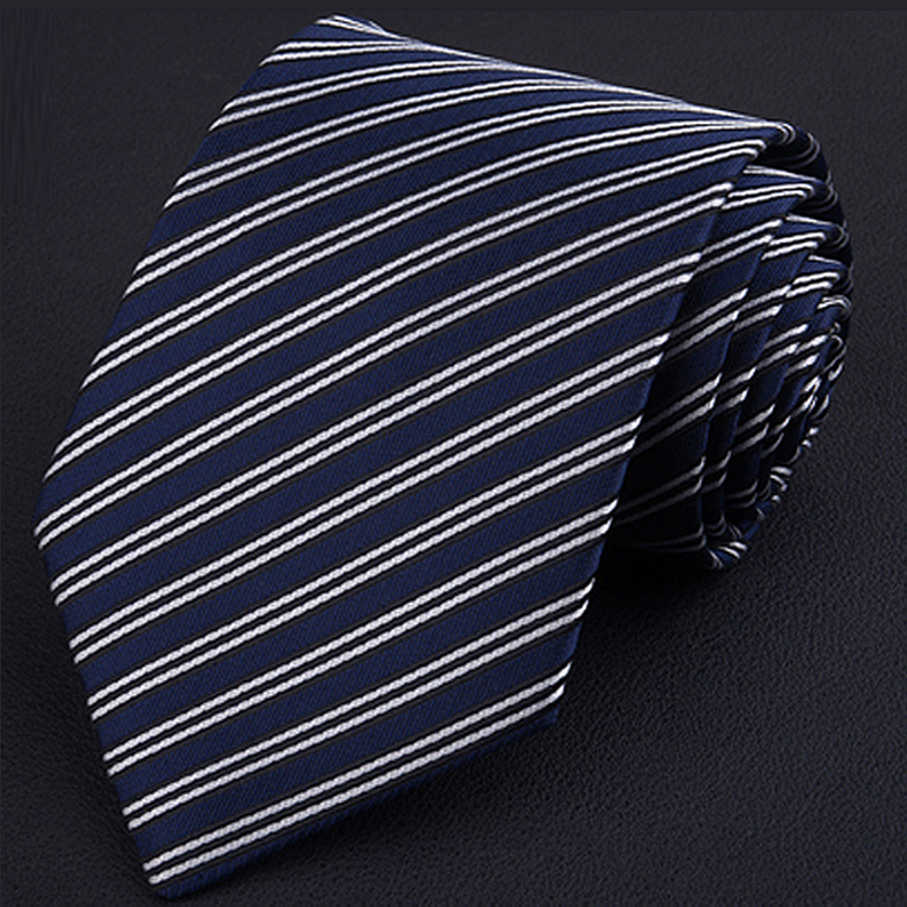 拉福   雙藍斜8CM寬版領帶手打領帶