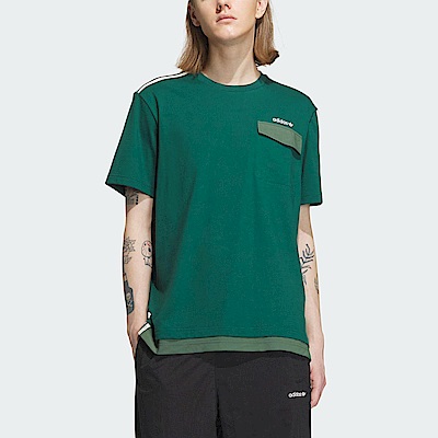 Adidas LT Tee M [IU4811] 男 短袖 上衣 亞洲版 運動 休閒 假兩件 棉質 舒適 穿搭 綠