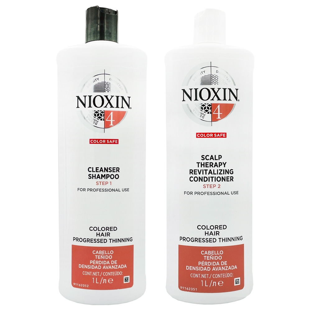 NIOXIN 耐奧森(儷康絲) 4號潔髮乳+4號甦活乳1000ML 卓冠公司貨