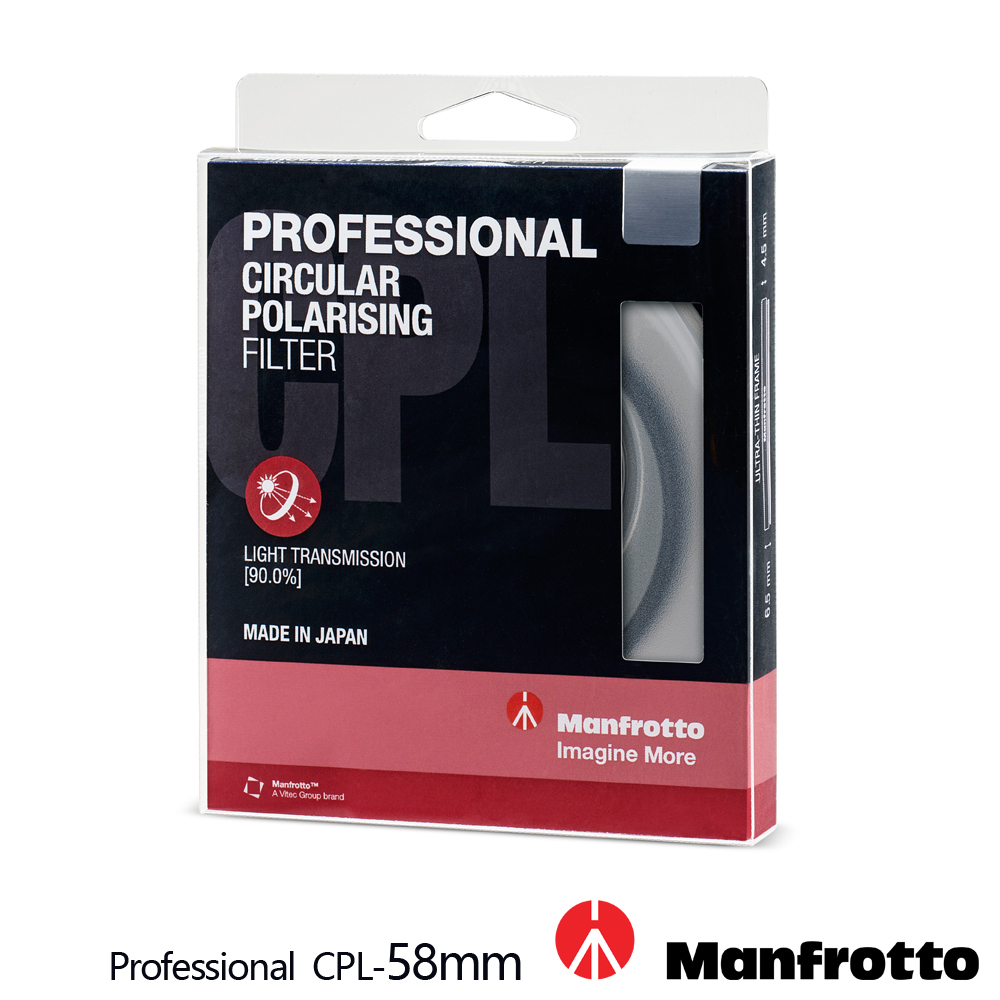 Manfrotto 58mm CPL鏡 Professional濾鏡系列