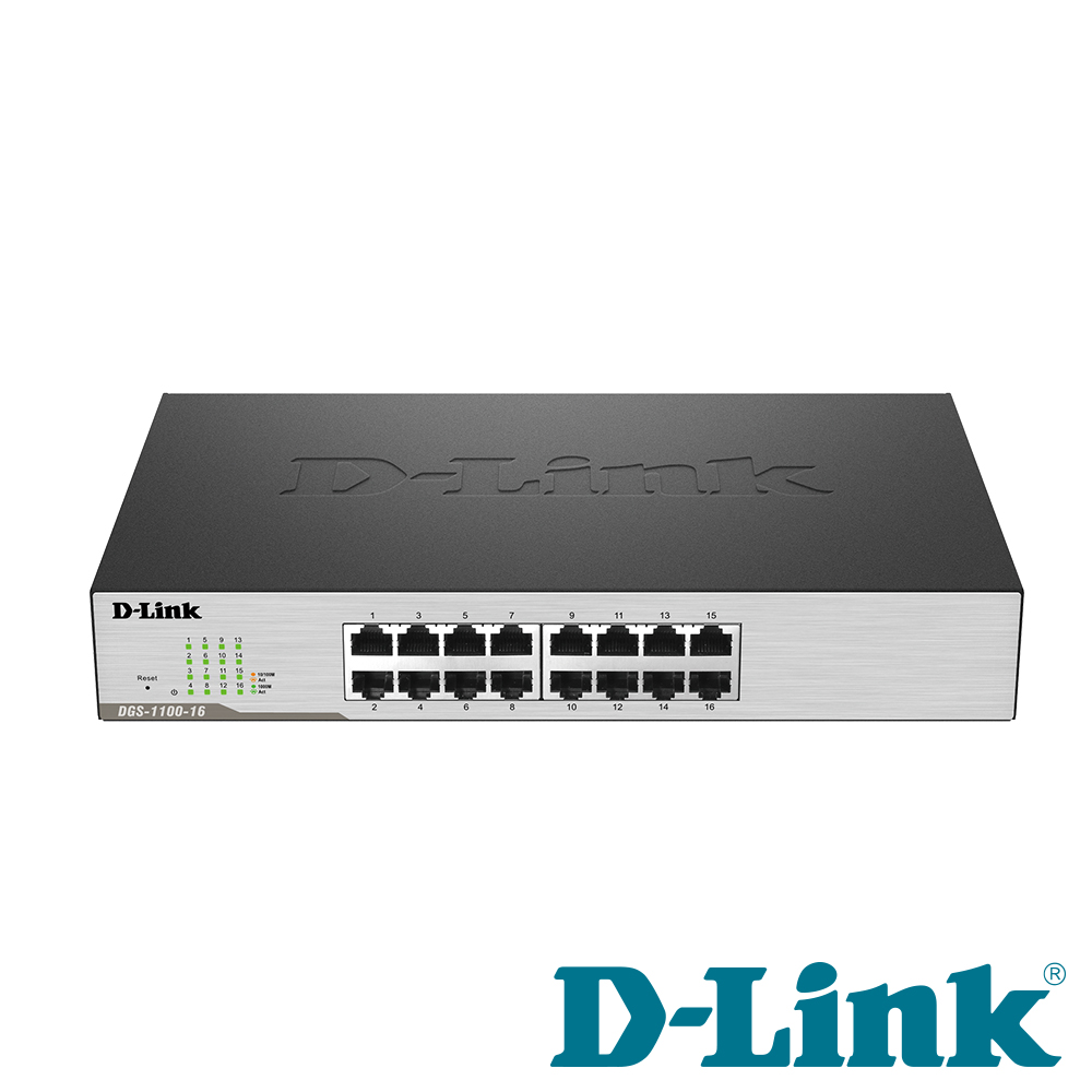 D-Link 友訊 Layer 2 Gigabit 簡易網管型交換器DGS-1100-16