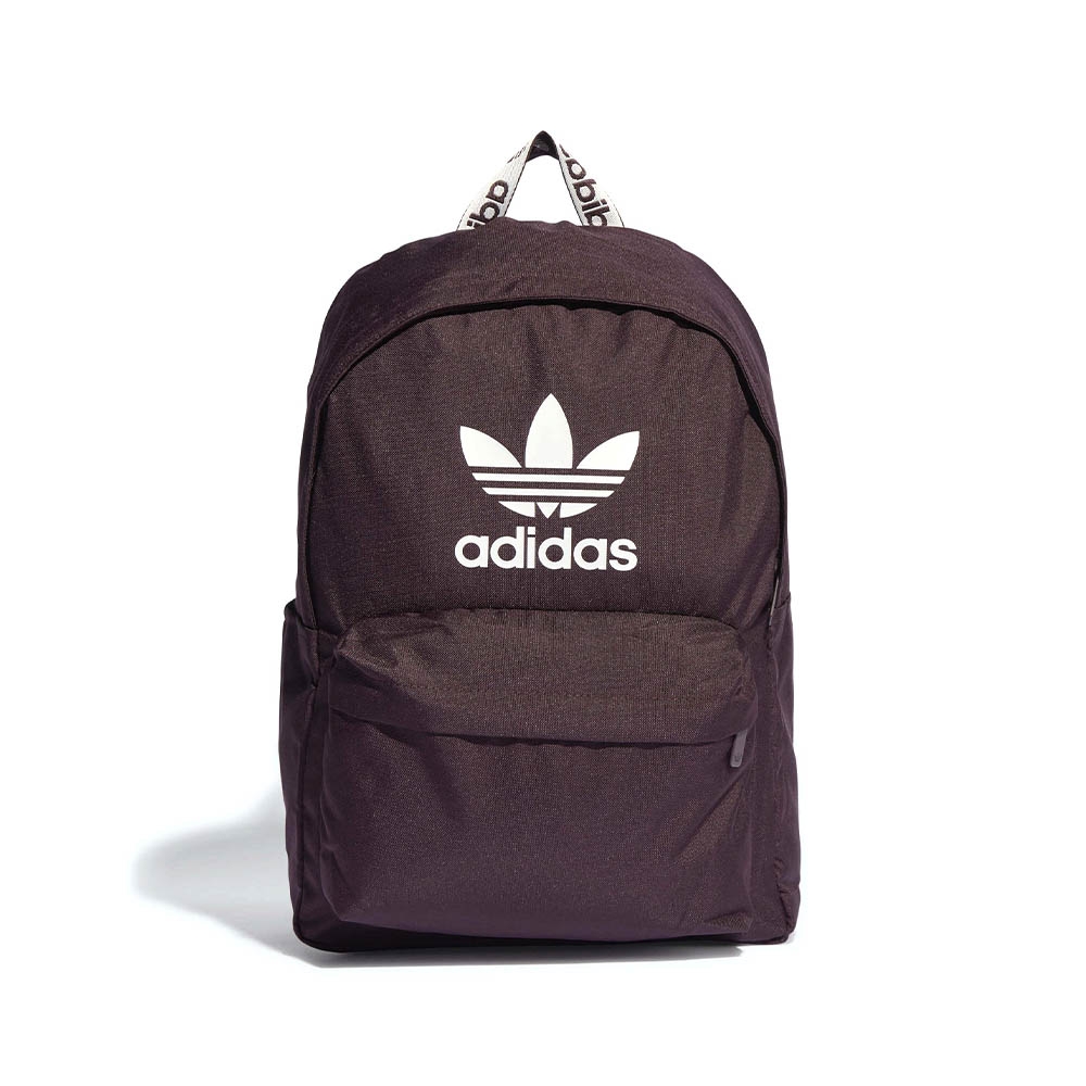 Adidas 中性 暗紫色 休閒 運動 三葉草織帶 水瓶 雙肩包 後背包 HK2622