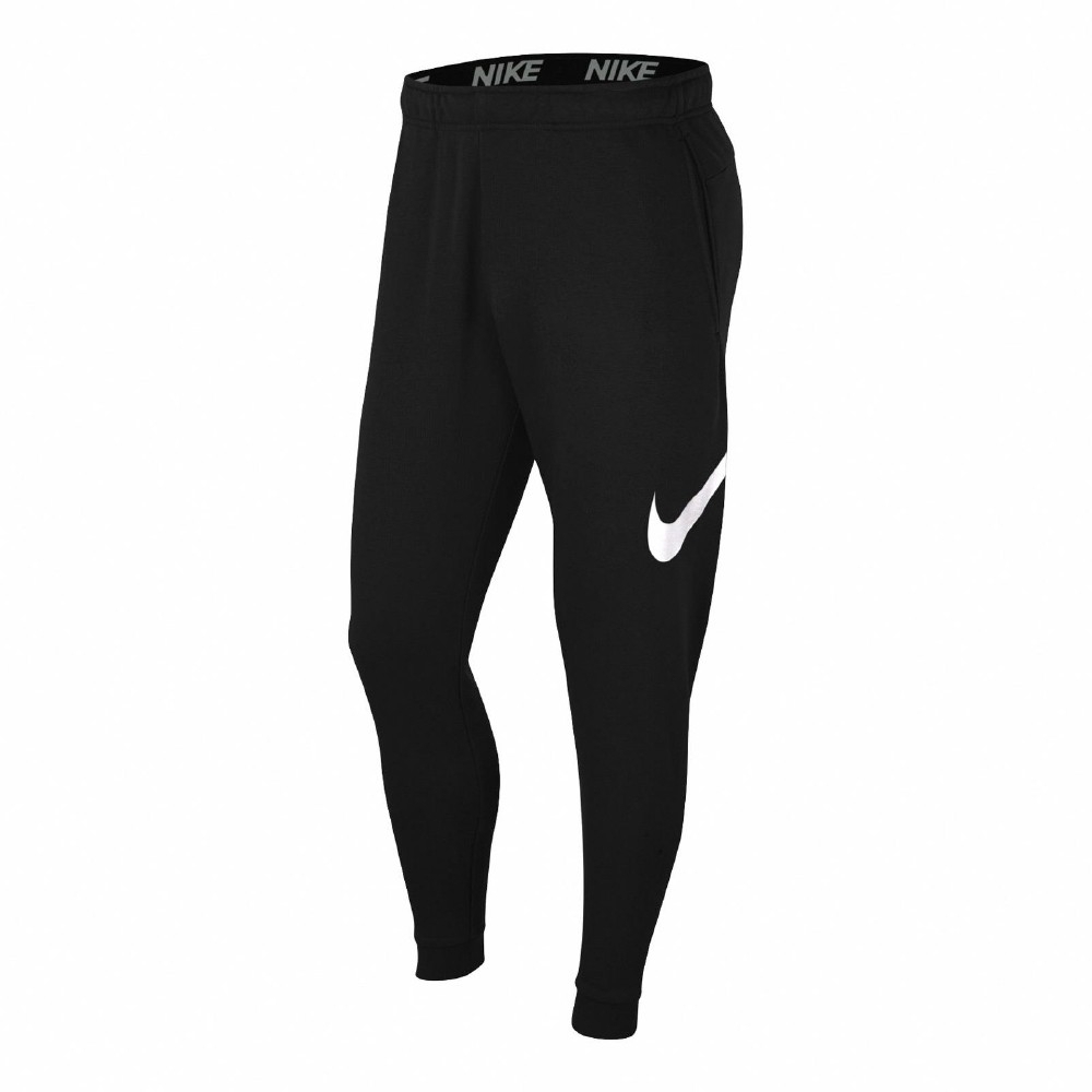 Nike 長褲 Dri-FIT Tapered 男款 路跑 基本款 吸濕排汗 快乾 縮口褲 黑 白 CU6776010