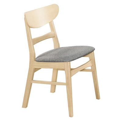 文創集 德斯韋北歐風棉麻布實木餐椅(單張餐椅販售出貨)-44.5x50x78cm免組