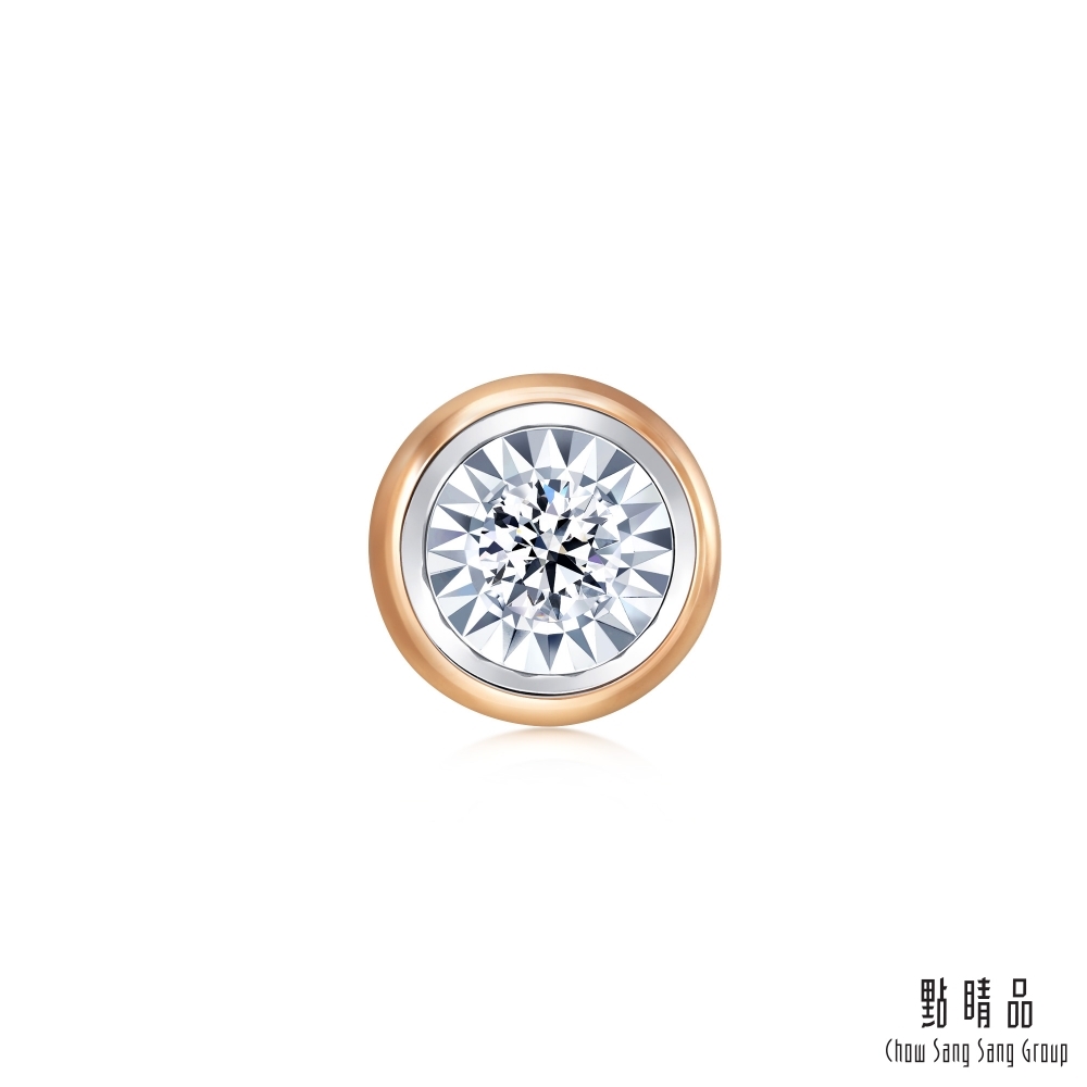 點睛品 Daily Luxe 5分 炫幻星光 18K金鑽石耳環(單只)