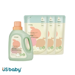 US baby 優生 植淨酵素洗衣液體皂1200ml+1000ml(1罐3