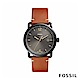 FOSSIL THE COMMUTER 皮革男錶-咖啡色 product thumbnail 1