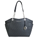 MICHAEL KORS JET SET滿版鍊帶扇形肩背包-大/黑 product thumbnail 1