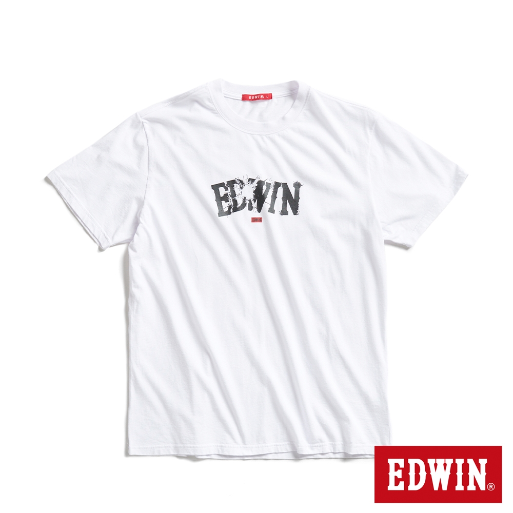 EDWIN 能量爆炸LOGO短袖T恤-男-白色