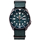SEIKO 5號機械機芯sport系列帆布材質錶帶款手錶 (SRPD77K1)-綠面X綠框/42mm product thumbnail 1