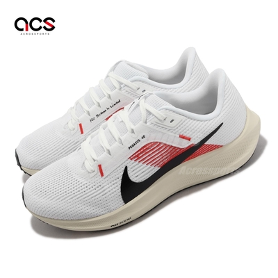 Nike 慢跑鞋 Air Zoom Pegasus 40 EK 男鞋 白 紅 氣墊 緩震 馬拉松 路跑 小飛馬 FJ0686-100